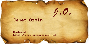 Jenet Ozmin névjegykártya